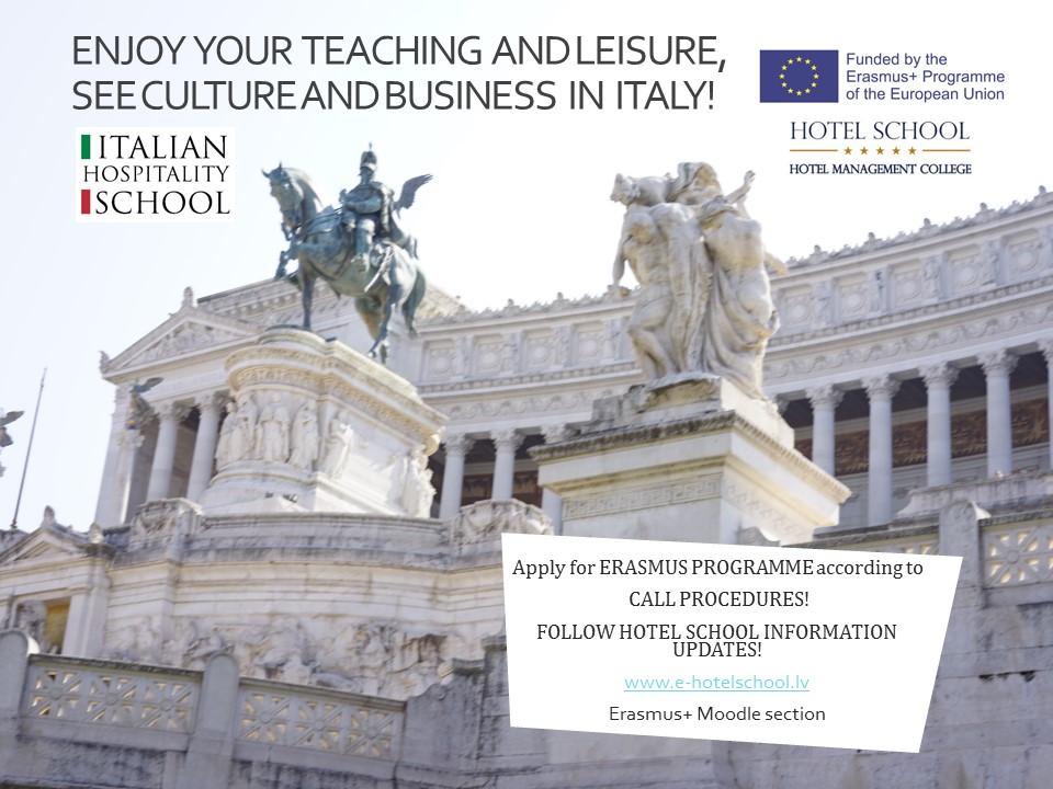 HotelSchool: Erasmus Adult Teaching Staff Mobility Call 1 “Teaching or ...